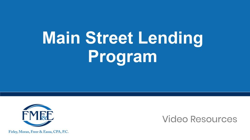 Main Street Lending Program